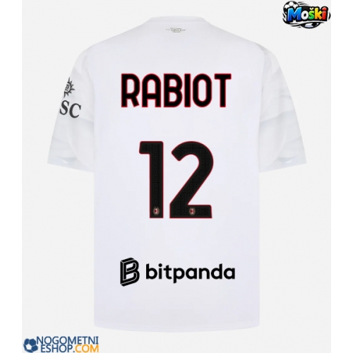 Moški Nogometni dresi AC Milan Adrien Rabiot #12 Gostujoči 2026-27 Kratek Rokav